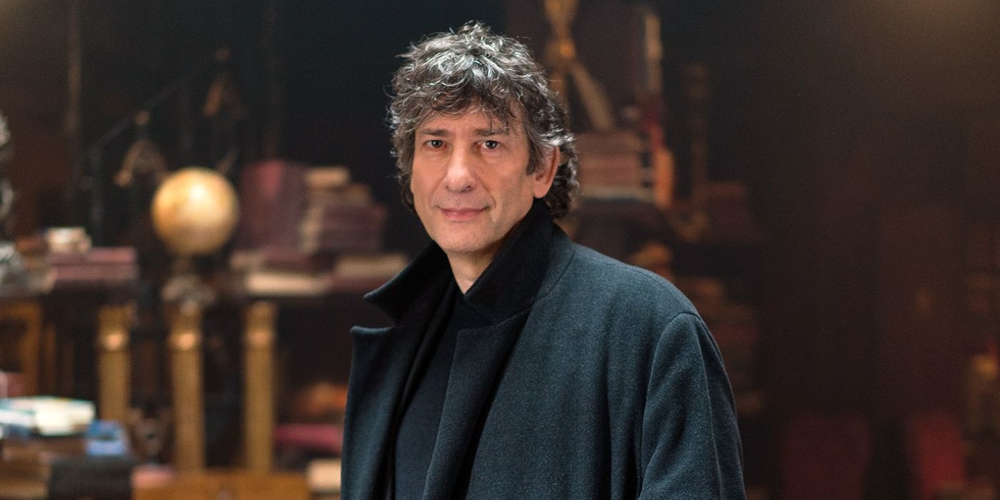 Neil Gaiman Good Omens set photo