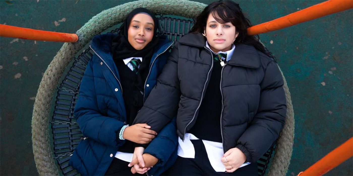 Overhead shot of Ebada Hassan and Safiyya Ingar in the 2025 Sundance movie Brides