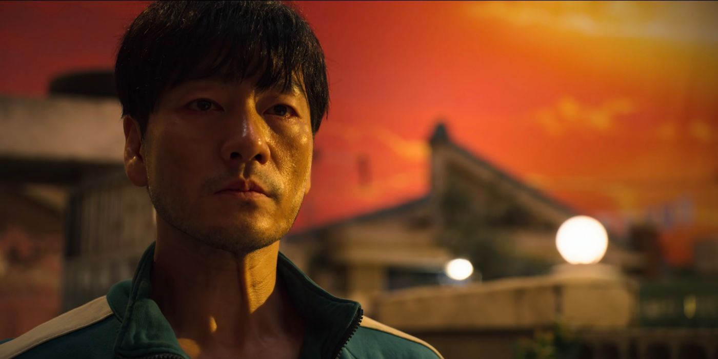 Cho Sang-woo in Squid Game episode Gganbu.