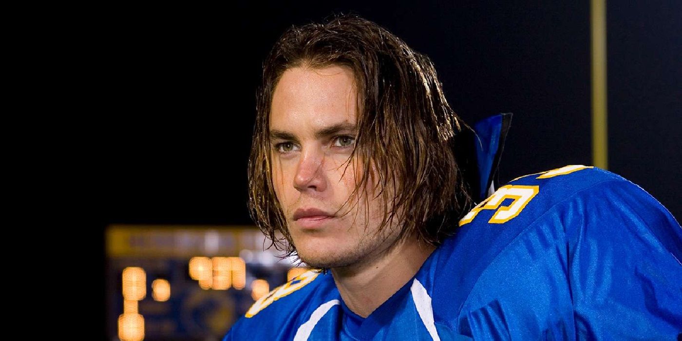 Taylor Kitsch in Friday Night Lights wearing a football uniform