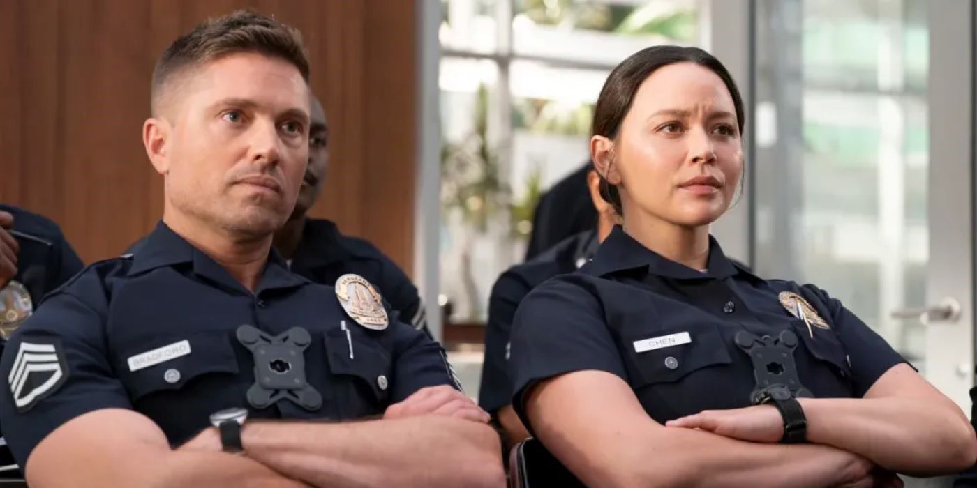 The Rookie Eric Winter Melissa O'Neil in a meeting