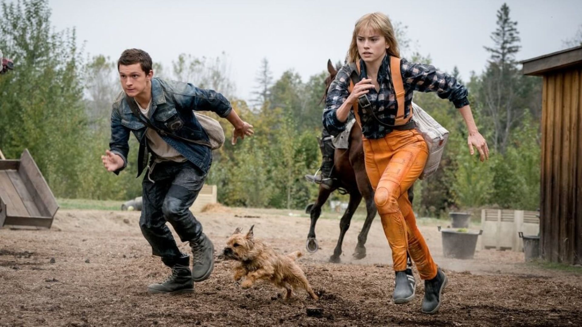 Todd and Viola running away from the men of Prentisstown