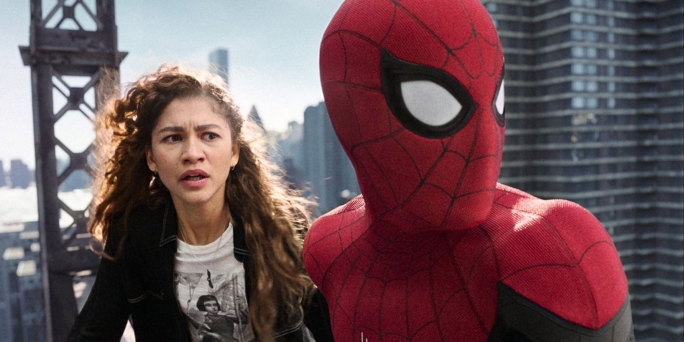 Tom Holland Spider-Man and Zendaya as MJ in No Way Home