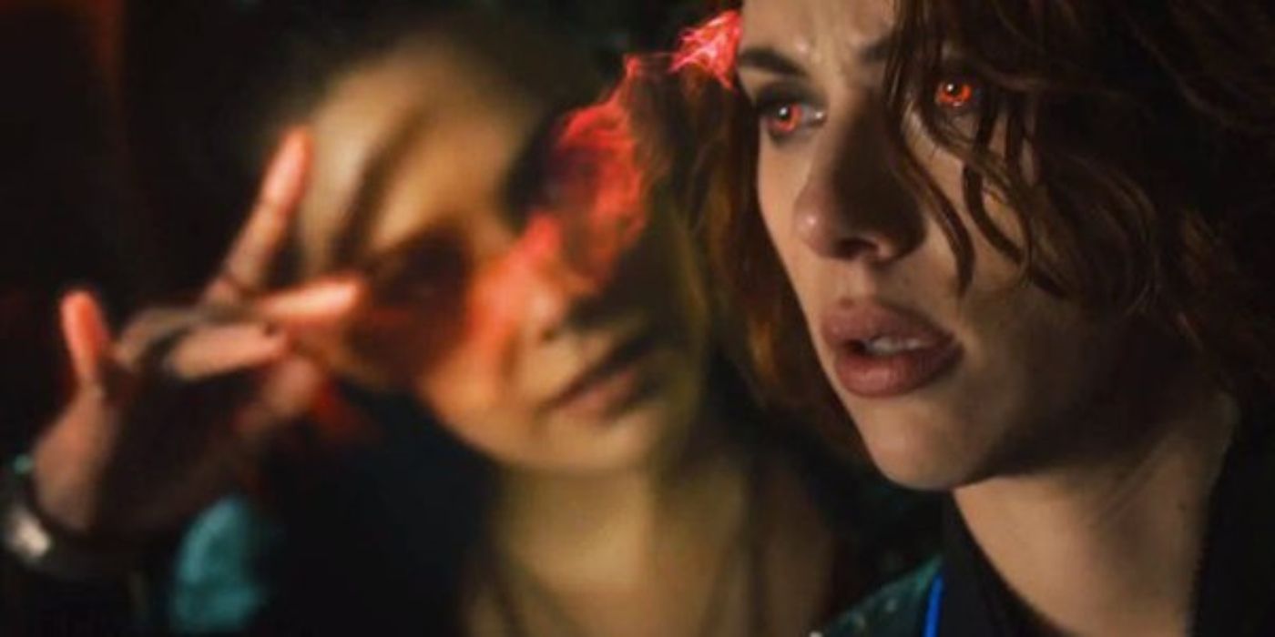 Wanda mind controlling Black Widow in Avengers: Age of Ultron.