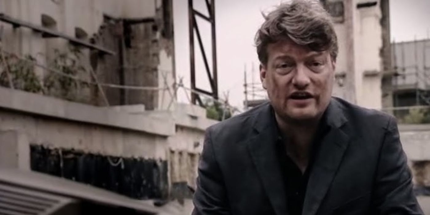 Charlie Brooker covered in dirt in How TV Ruined Your Life