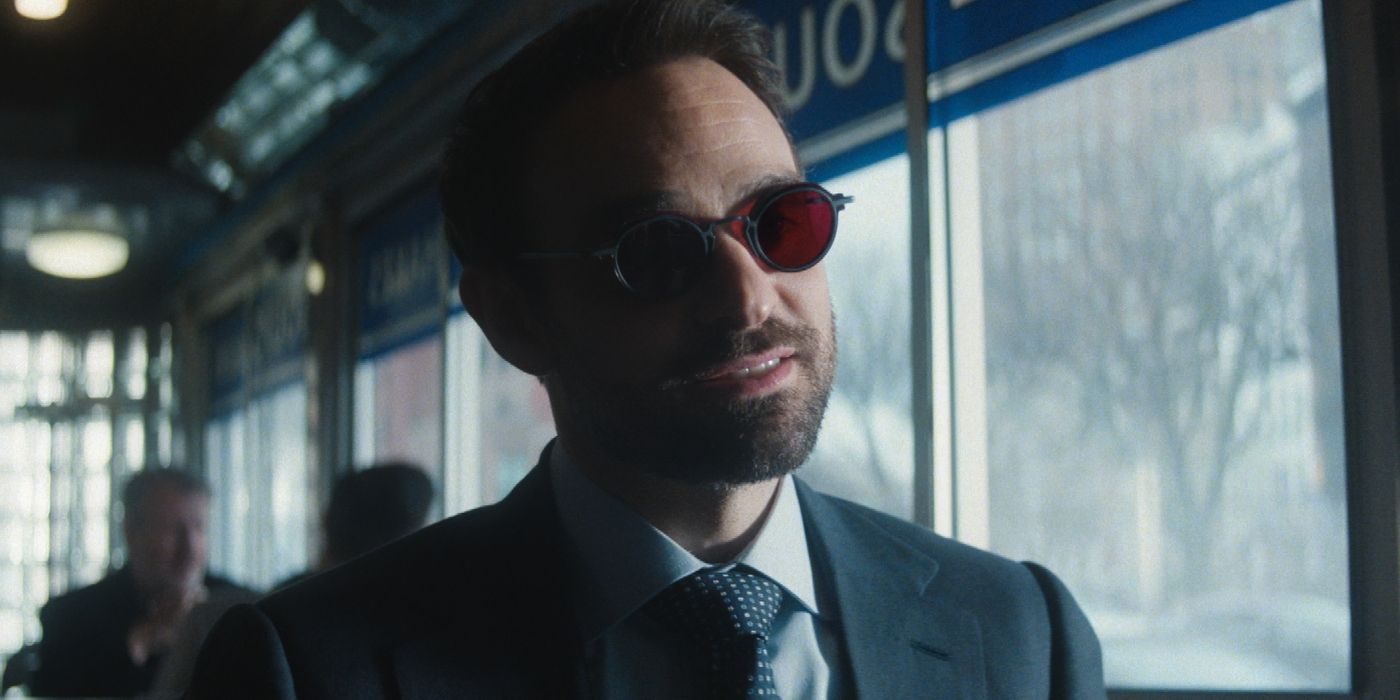 Charlie Cox as Matt Murdock sitting in diner in Daredevil Born Again