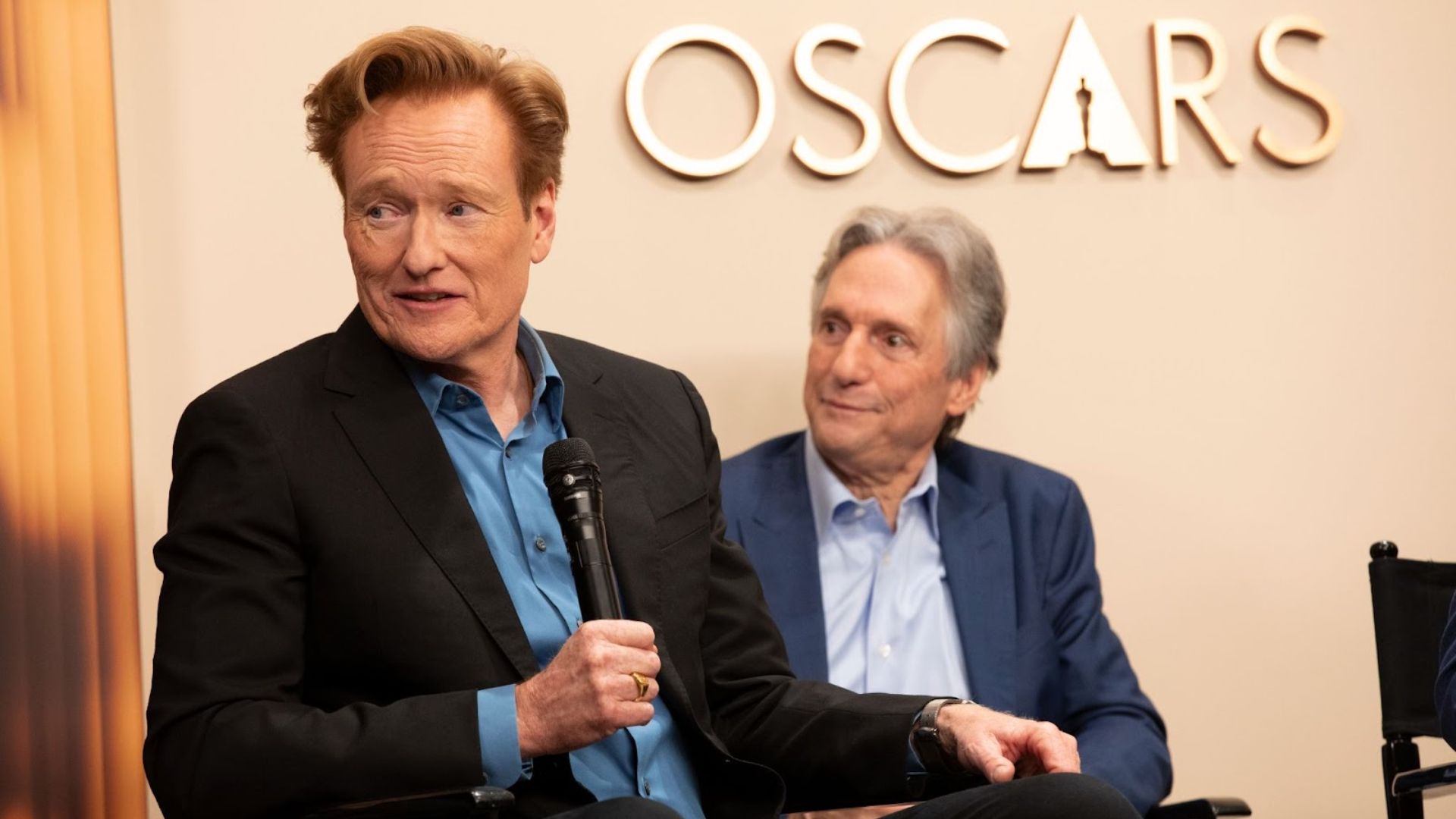 Conan O'Brien and Mike Sweeney at the Oscars Creative Team press conference-1