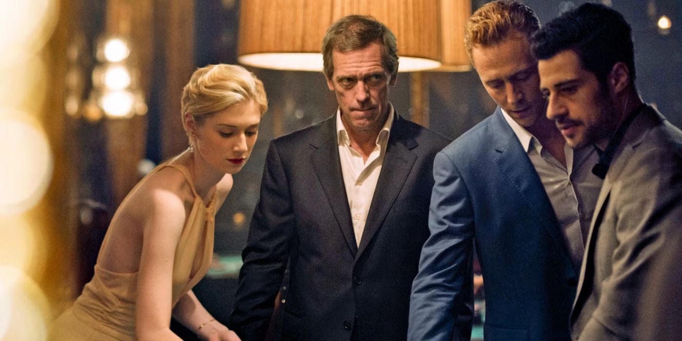 Jed, Dicky, and Pine gamble in The Night Manager 