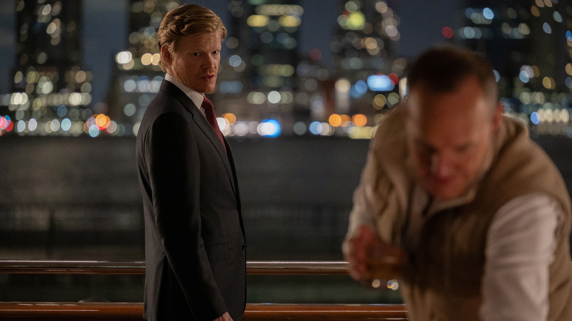 Jesse Plemons as Roger Carlson and Clark Gregg as Robert Morris in Episode 103 of Zero Day