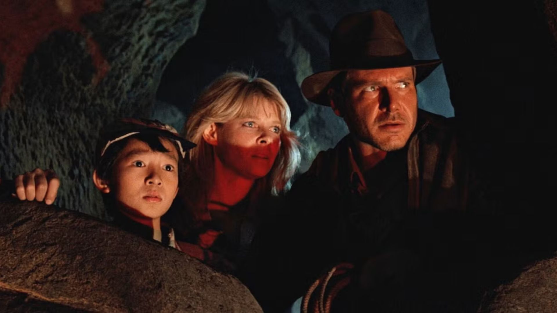 Ke Huy Quan Kate Capshaw Harrison Ford Indiana Jones and the Temple of Doom 