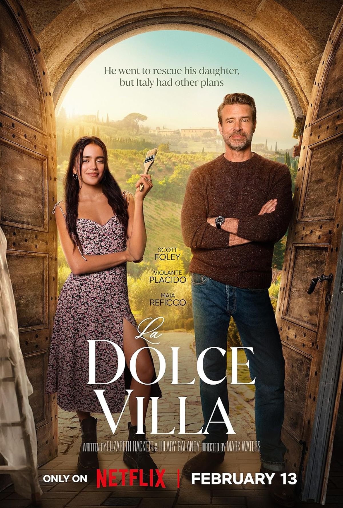 La Dolce Villa movie poster with Maia Reficco and Scott Foley on Netflix