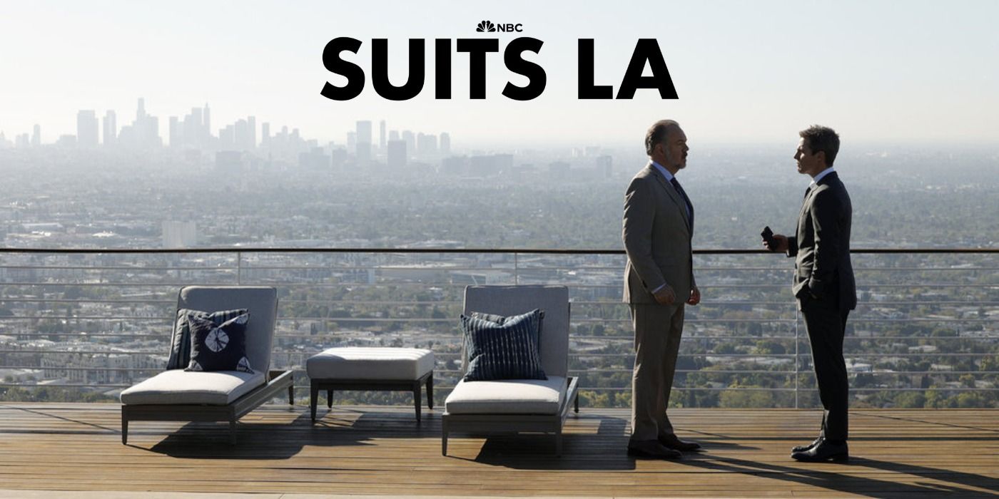 Rob Nagle as Greg Litvak and Stephen Amell as Ted Black negotiate in Suits LA