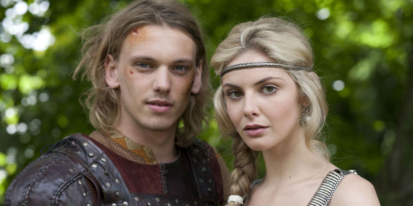 Tamsin Egerton and Jamie Campbell Bower in 'Camelot' (2011)