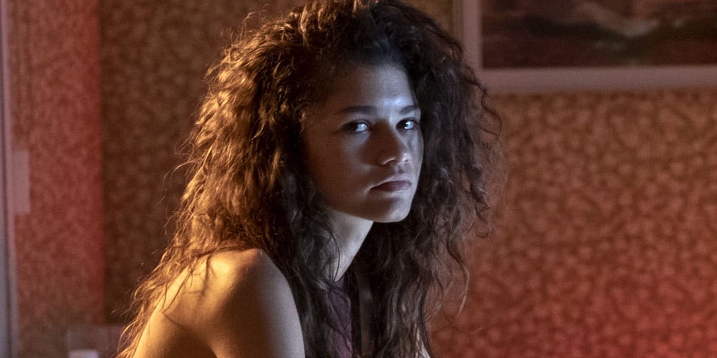 Zendaya as rue in Euphoria