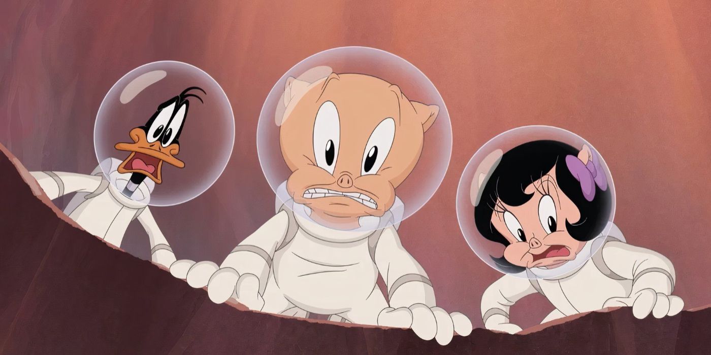 Daffy Duck and Porky Pig in spacesuits in the Looney Tunes movie The Day the Earth Blew Up characters