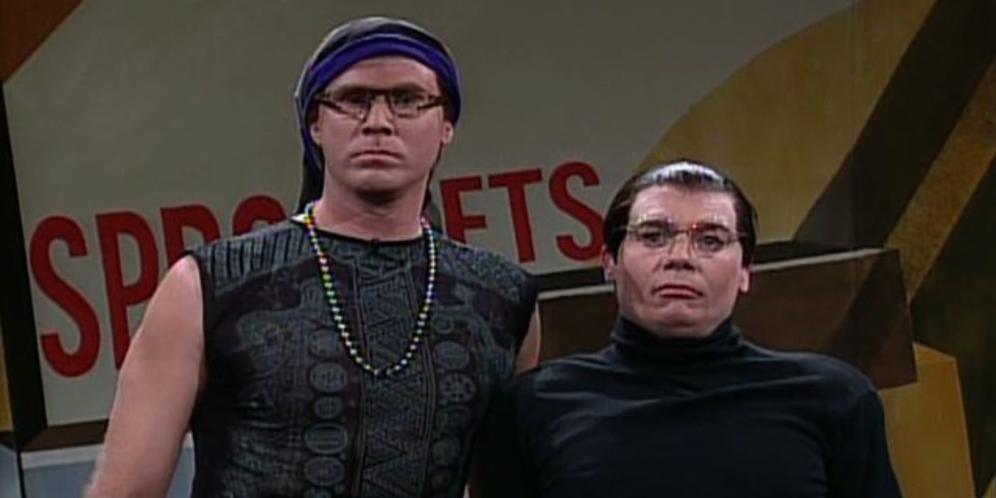 Helmut Vosch (Will Ferrell) appears with Dieter (Mike Myers) on Saturday Night Live's 
