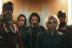 Thunderbolts\* team standing in an elevator together