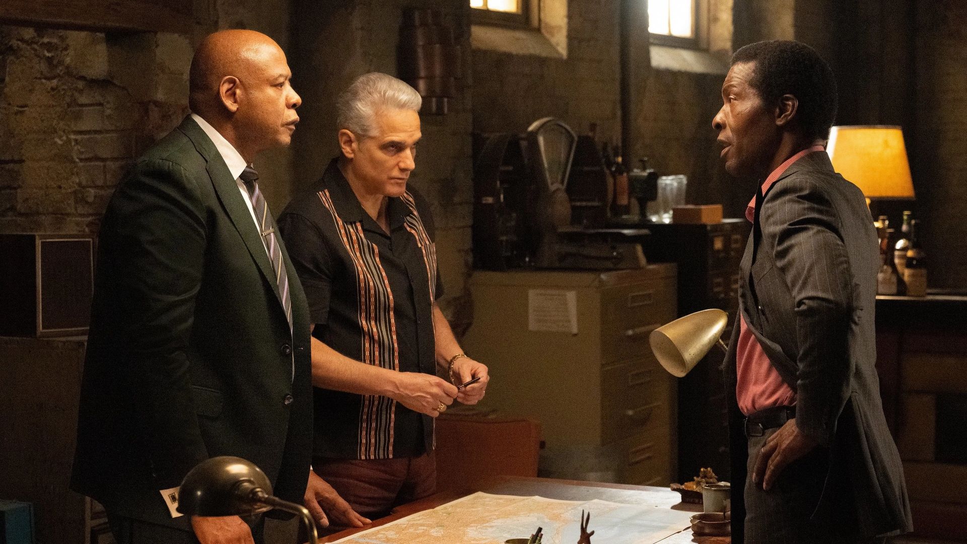 A tense scene from Godfather of Harlem