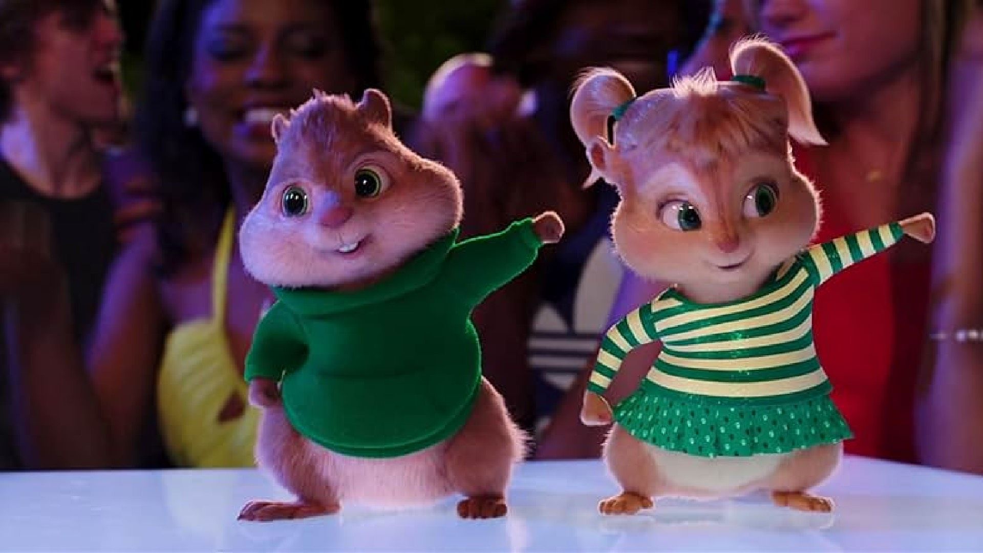 Theodore and Eleanor in Alvin and the Chipmunks: The Road Chip