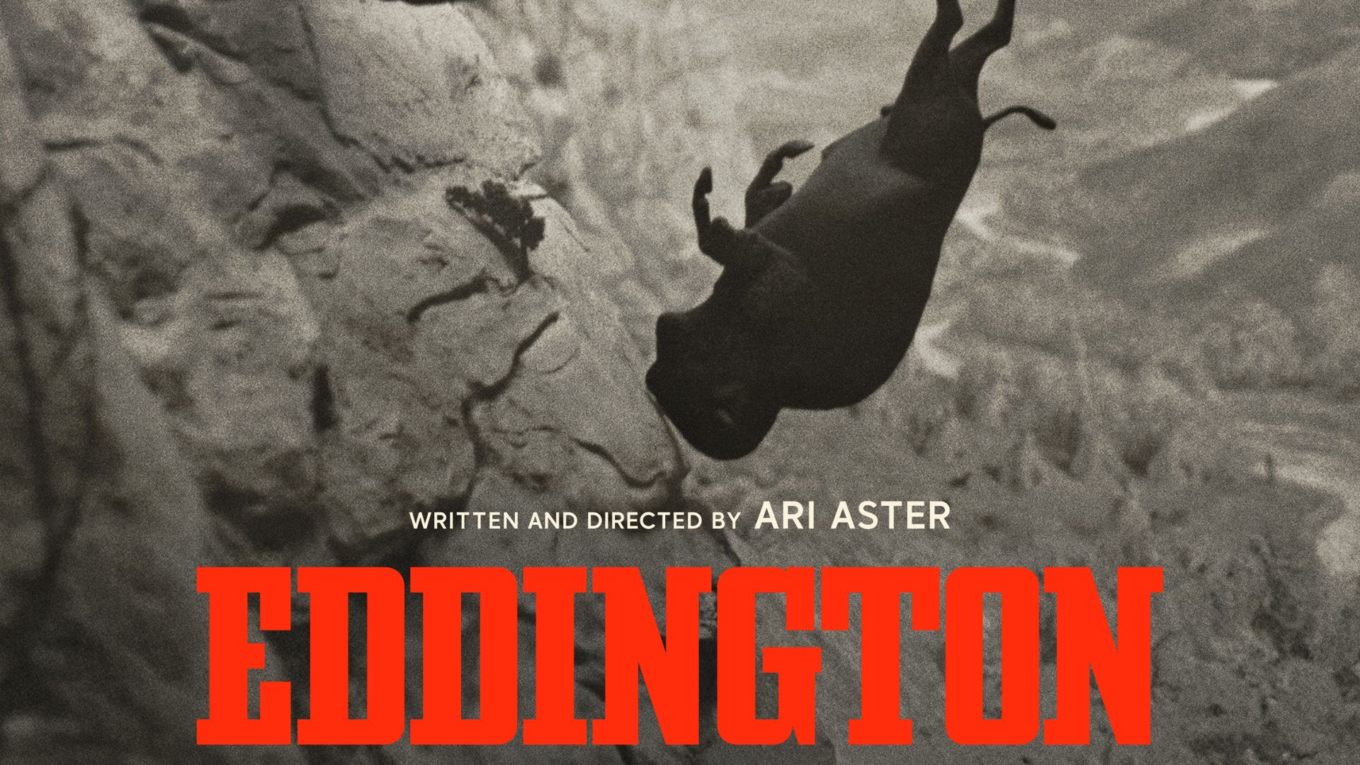 Animals falling off a cliff in the movie Eddington from Ari Aster