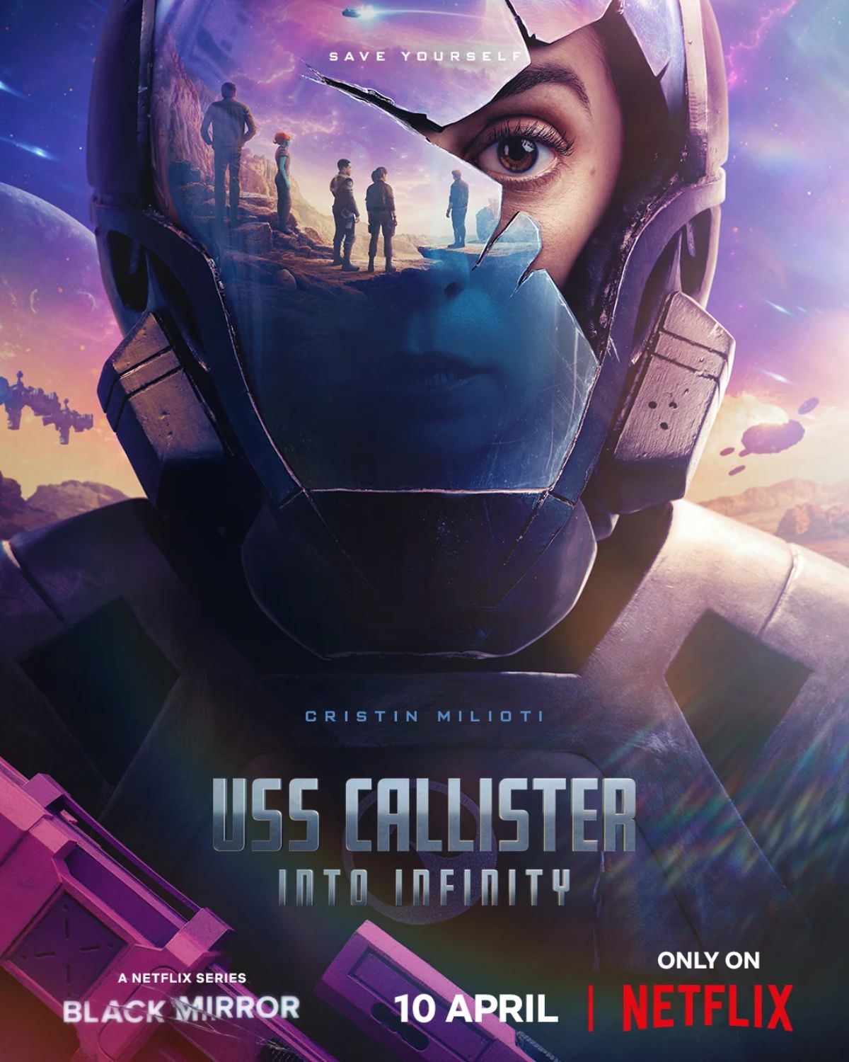Black Mirror Season 7 poster for Episode 6 USS Callister - Into Infinity