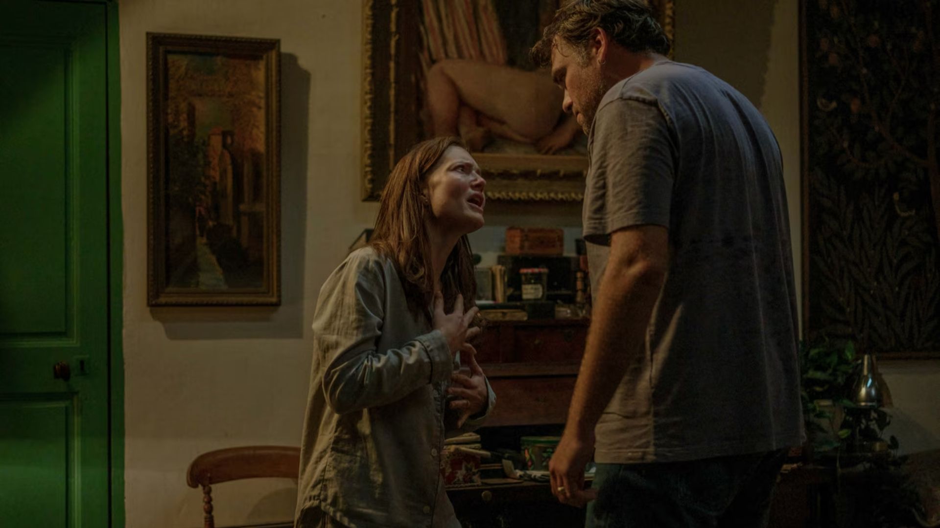 A woman and man argue in The Stolen Girl