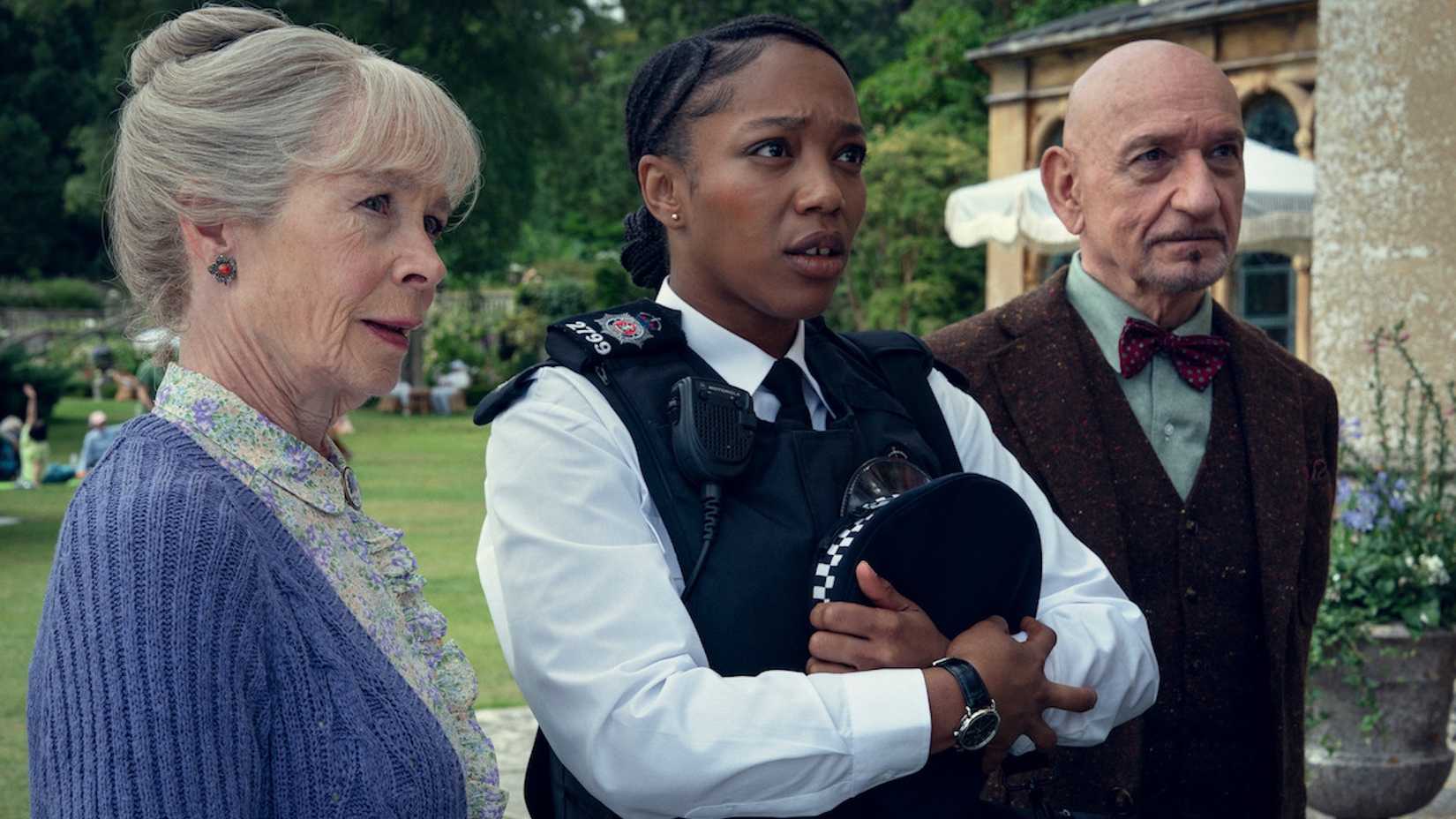 Celia Imrie, Naomi Ackie, and Ben Kingsley join forces in The Thursday Murder Club