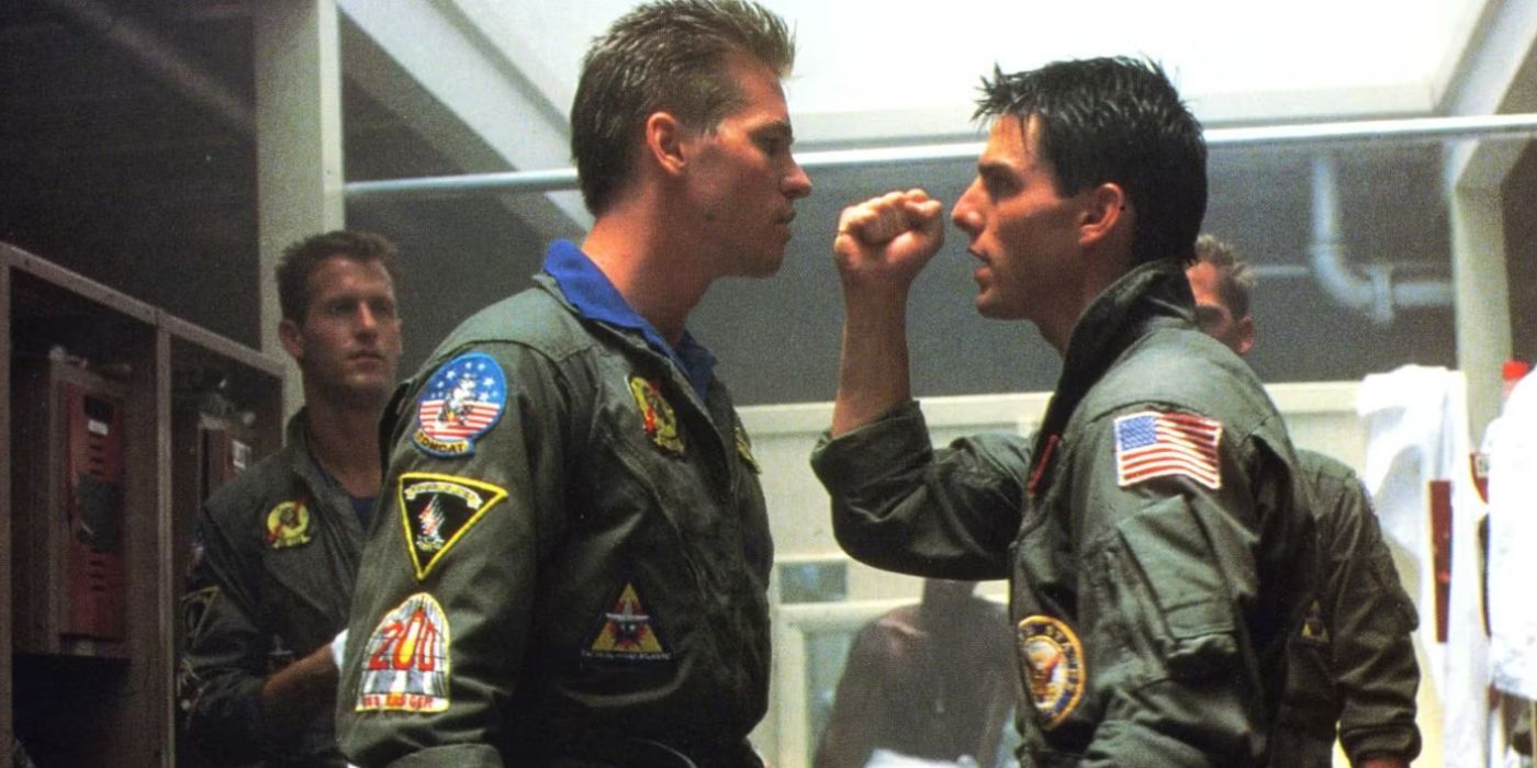Val Kilmer and Tom Cruise in Top Gun