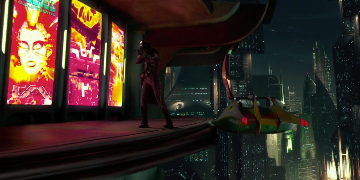 A bounty hunter in Star Wars Attack of the Clones