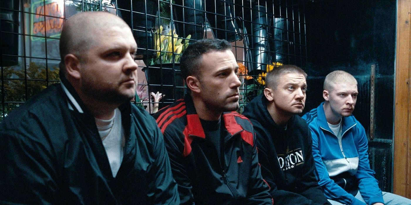 A group of bank robbers sit together in The Town