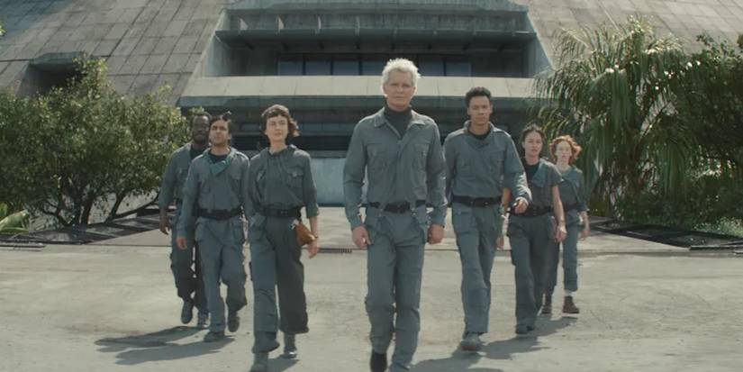 Jonathan Ajayi as Smee, Adarsh Gourav as Slightly, Sydney Chandler as Wendy, Timothy Olyphant as Kirsh, Kit Young as Tootles, Erana James as Curly, Lily Newmark as Nibs in Alien: Earth