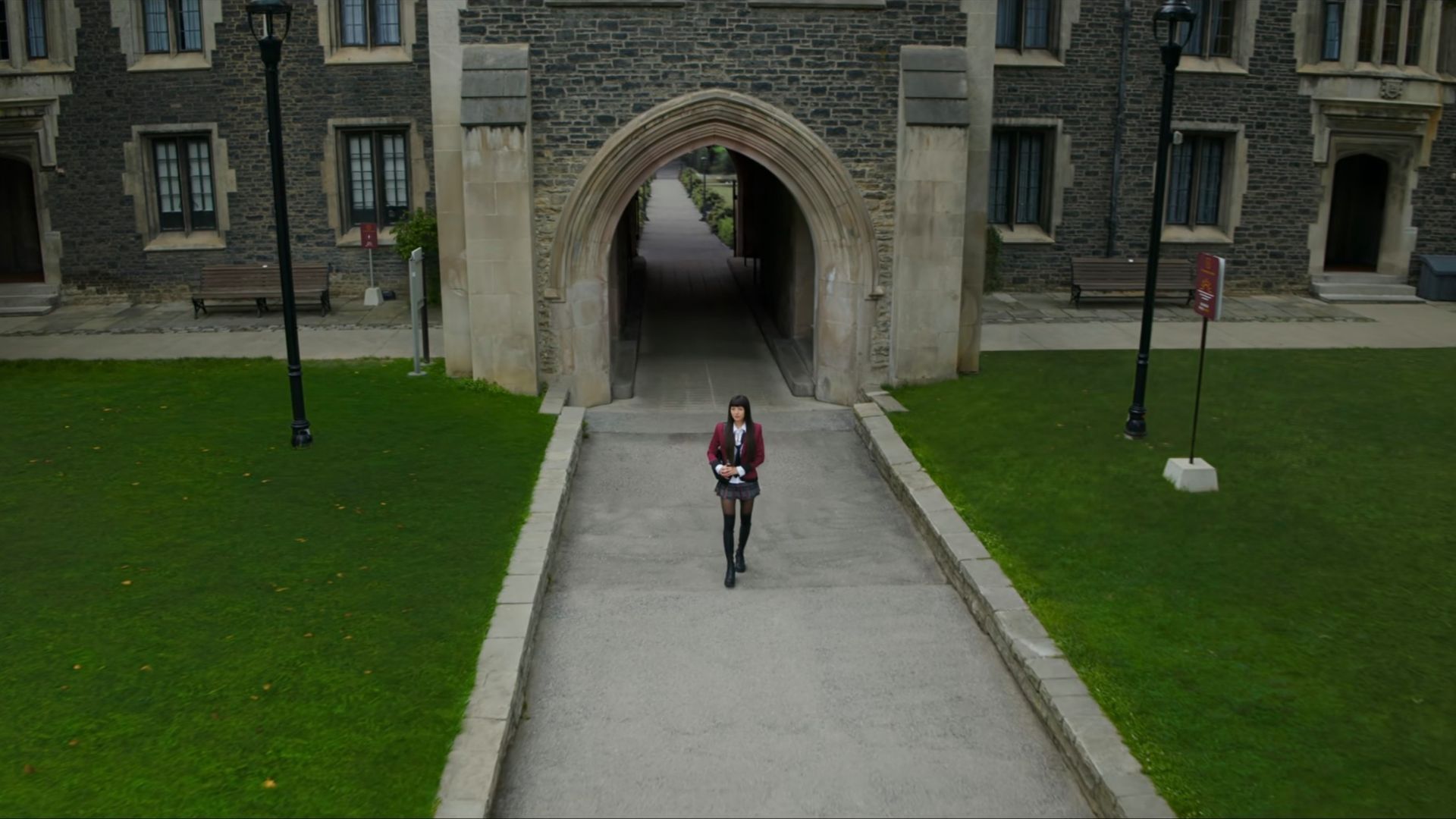 Yumeko at St. Dominic's in the Kakegurui remake Bet.