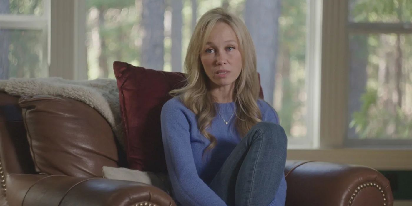 Sherri Papini sits in a chair looking perplexed on Sherri Papini: Caught in the Lie
