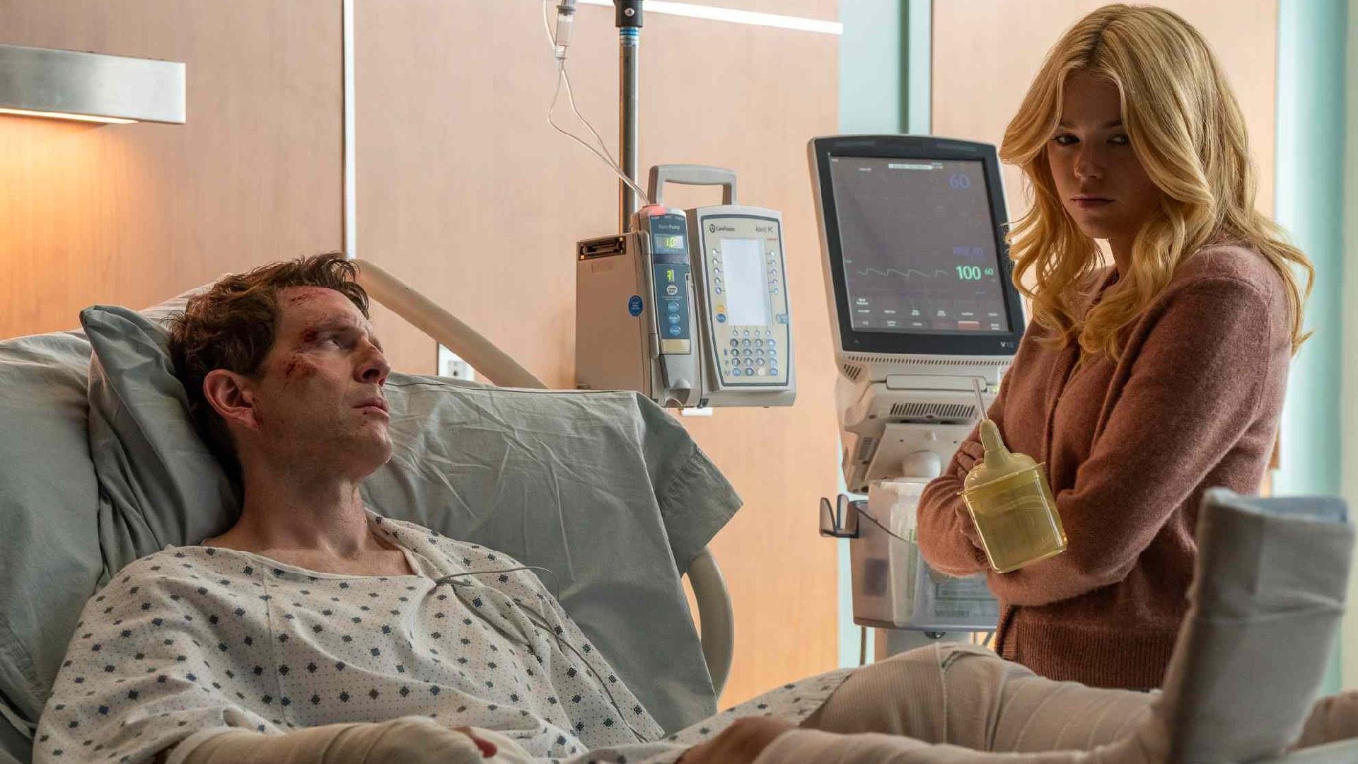 Glenn Howerton and Milly Alcock in Sirens
