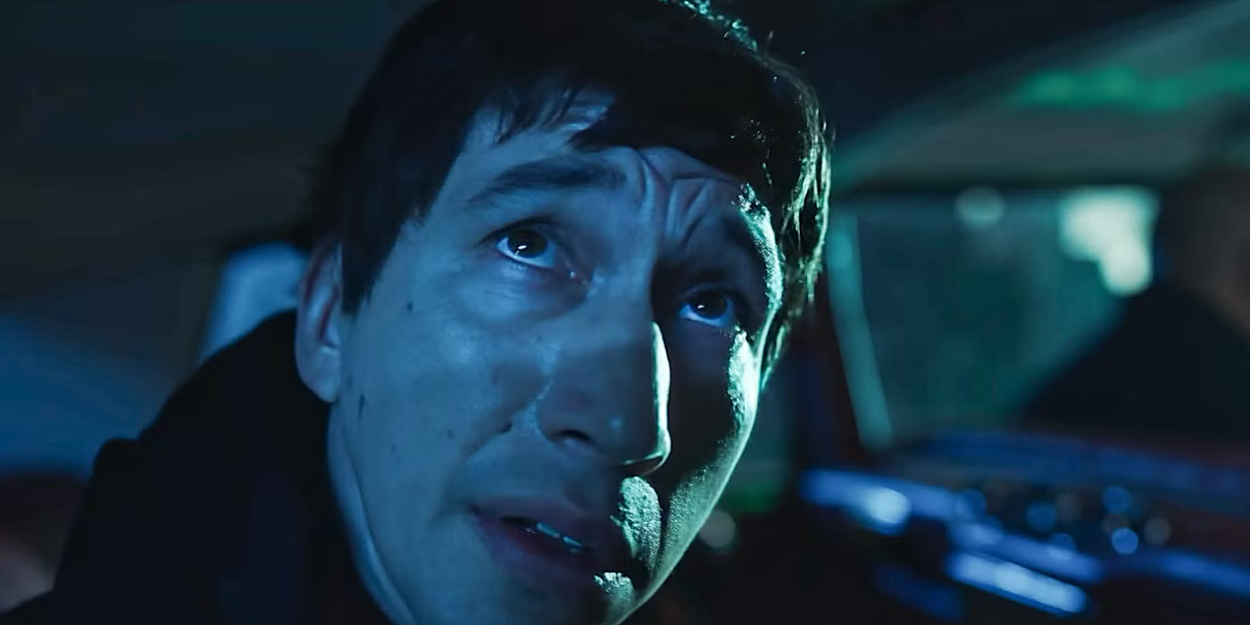 Adam Driver Looking Worried in Megalopolis