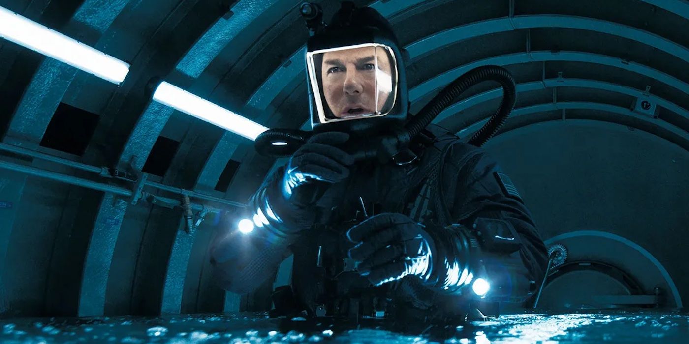 Tom Cruise's Ethan Hunt wearing underwater gear in Mission: Impossible - The Final Reckoning