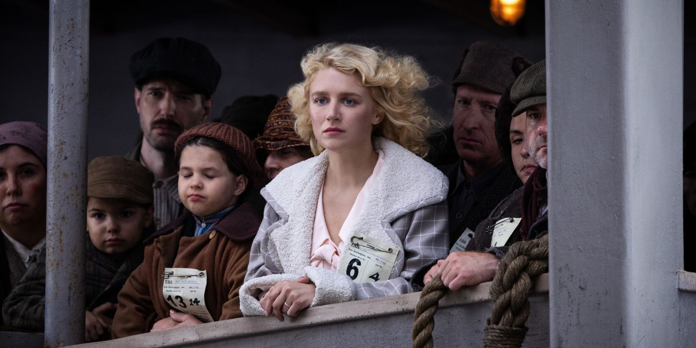 Alex (Julia Schlaepfer) arrives at Ellis Island in '1923'