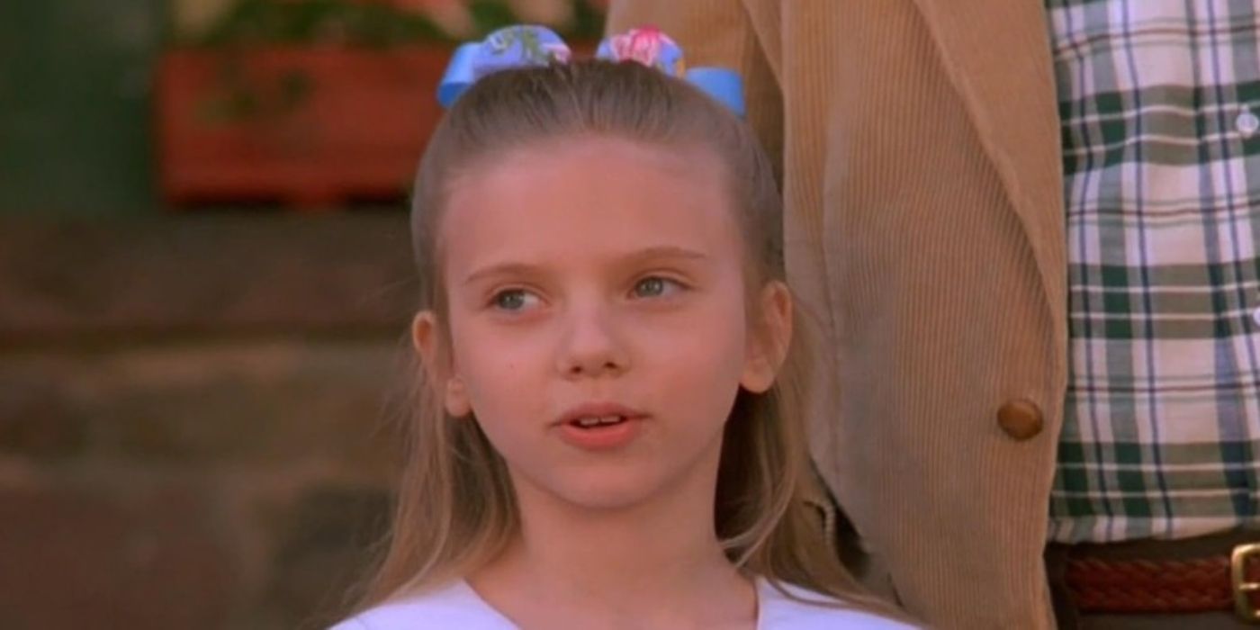 A young Scarlett Johansson appears in her film debut, 