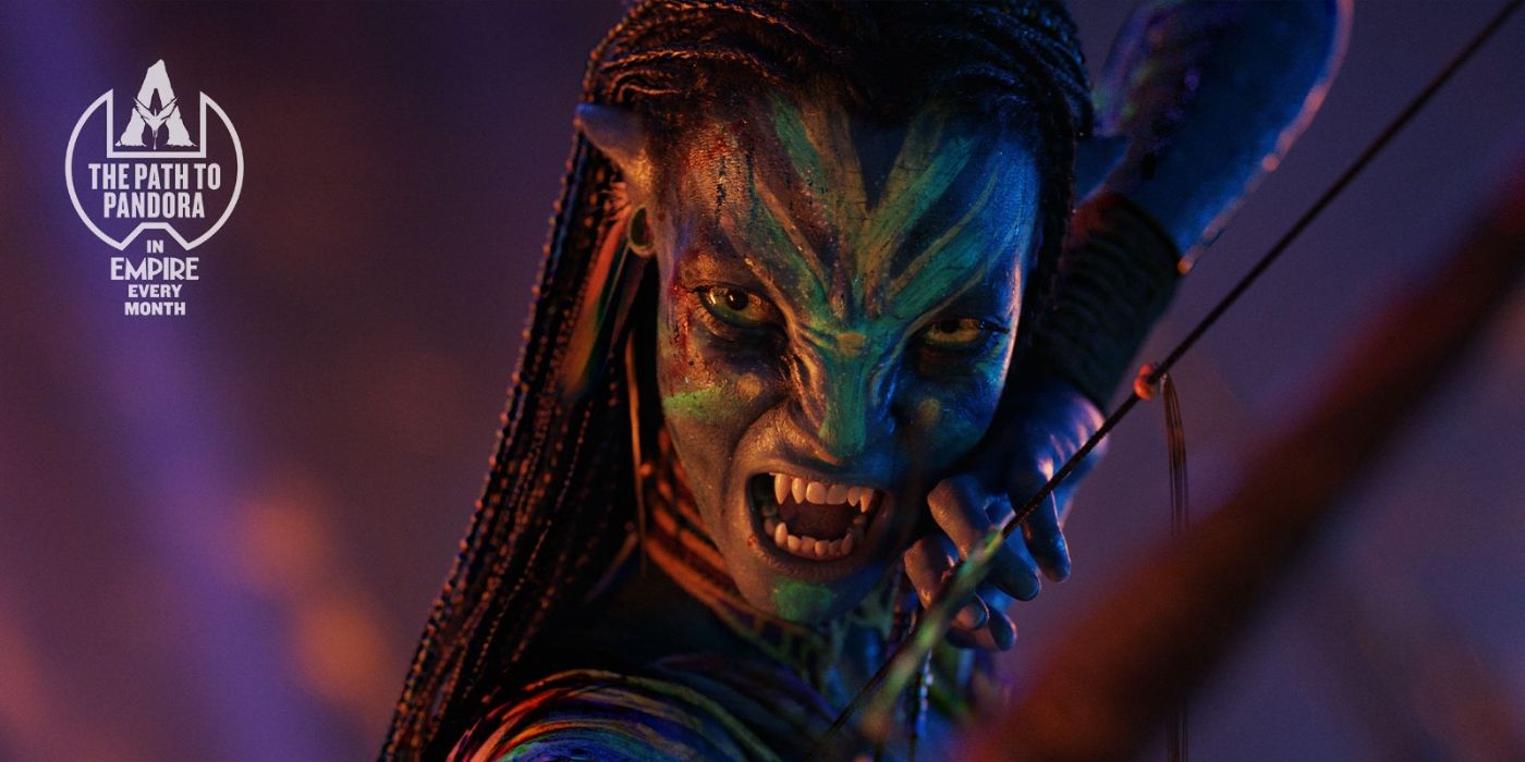 Zoe Saldaña as Neytiri in Avatar Fire and Ash