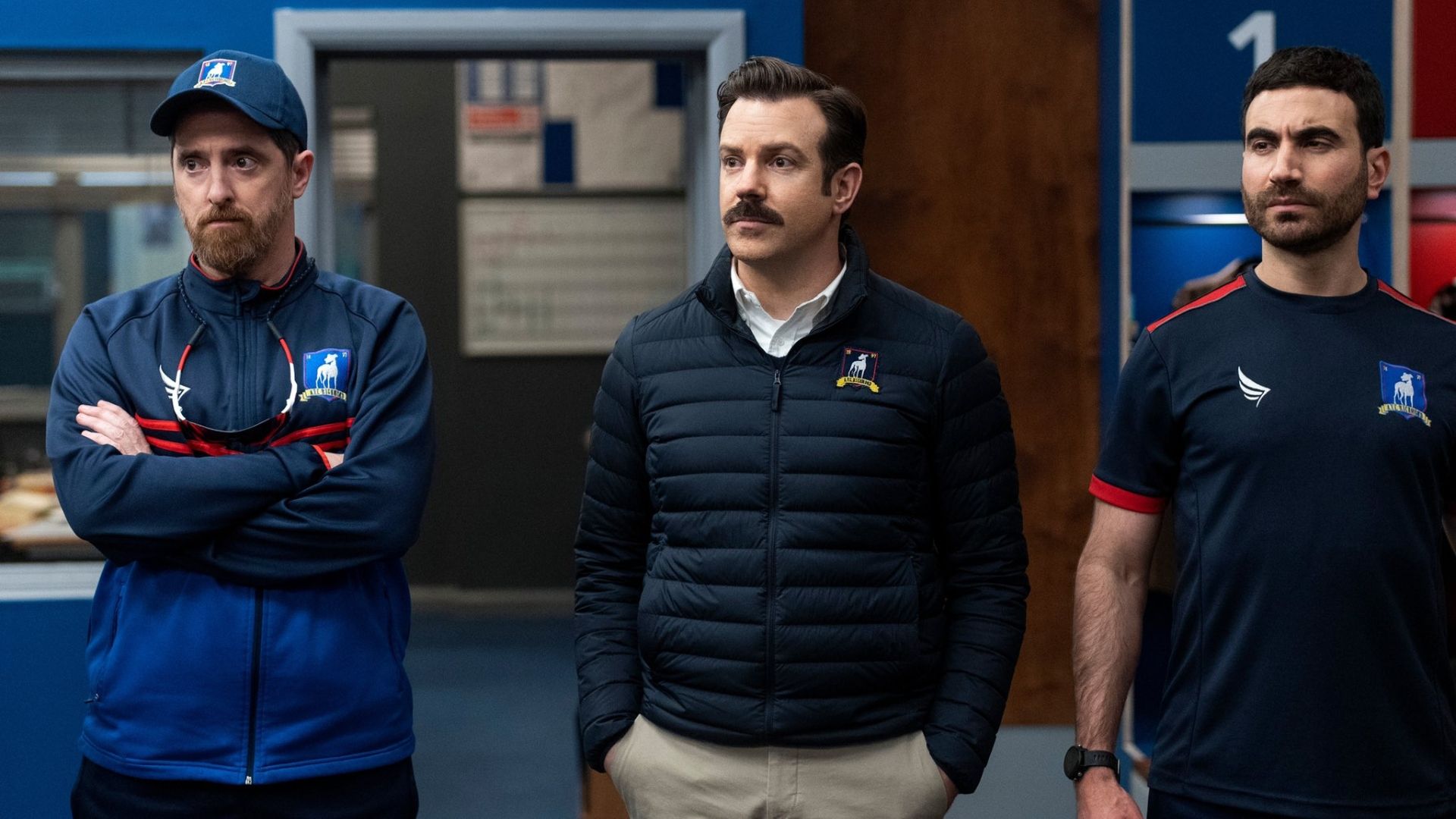 A scene from the comedy Ted Lasso