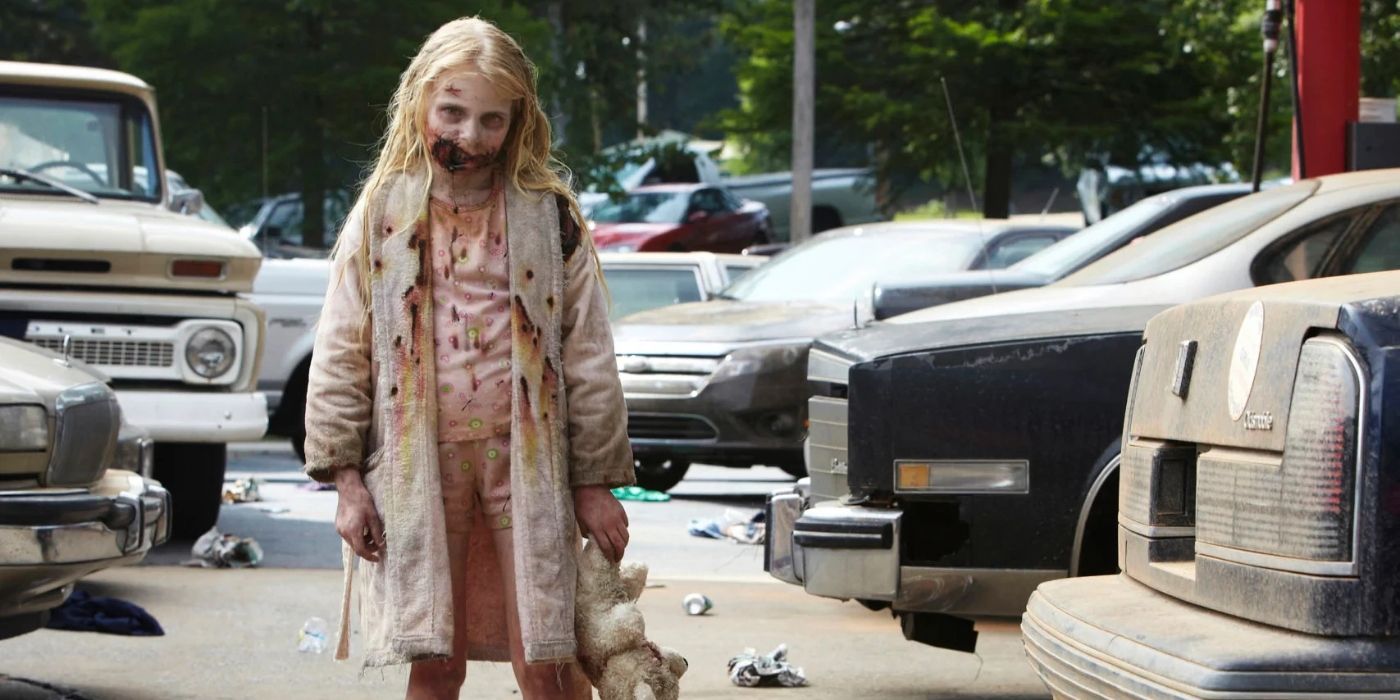 A zombie little girl in The Walking Dead
