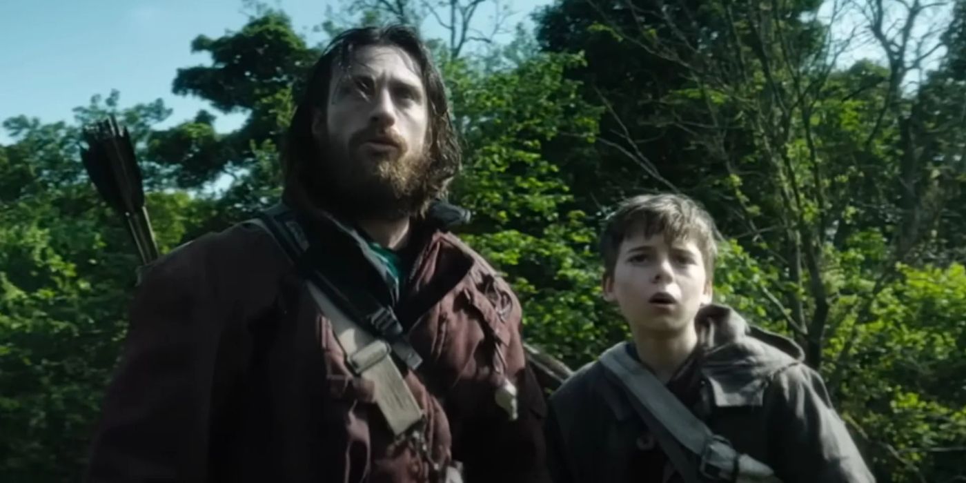 Aaron Taylor Johnson and Alfie Williams in 28 Years Later