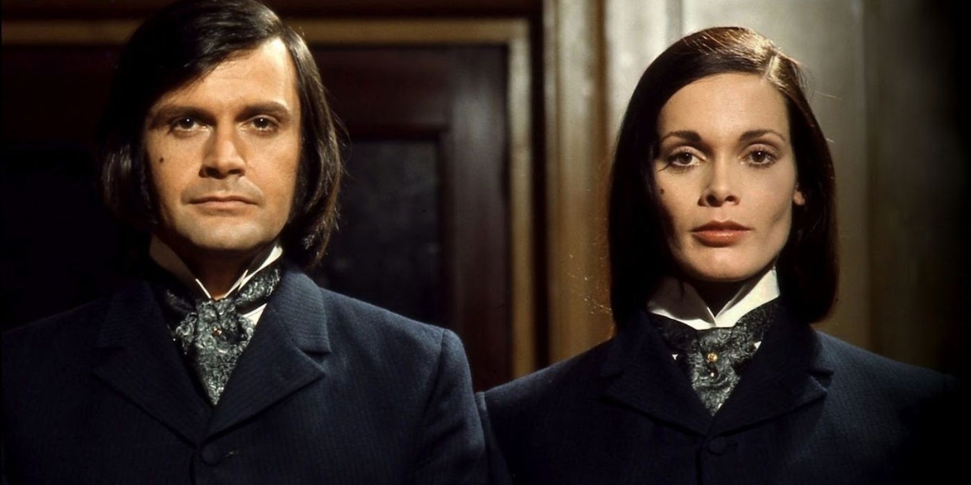 Ralph Bates and Martine Beswick in Hammer Horror's 'Dr. Jekyll and Sister Hyde' (1971)