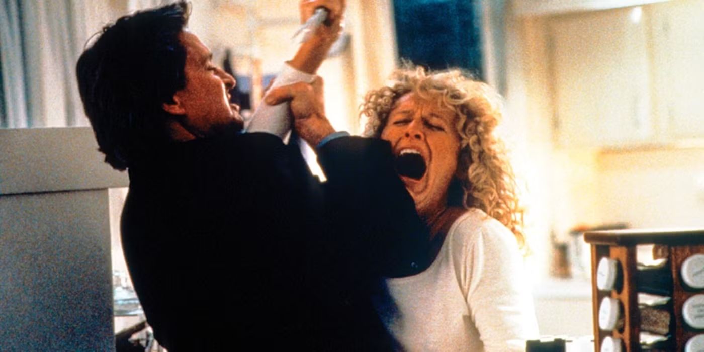 Glenn Close Fights with Michael Dogulas in Fatal Attraction (1987)