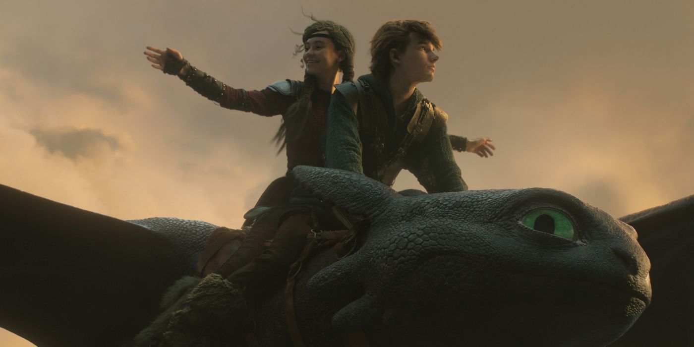 Nico Parker and Mason Thames in How to Train Your Dragon 2025