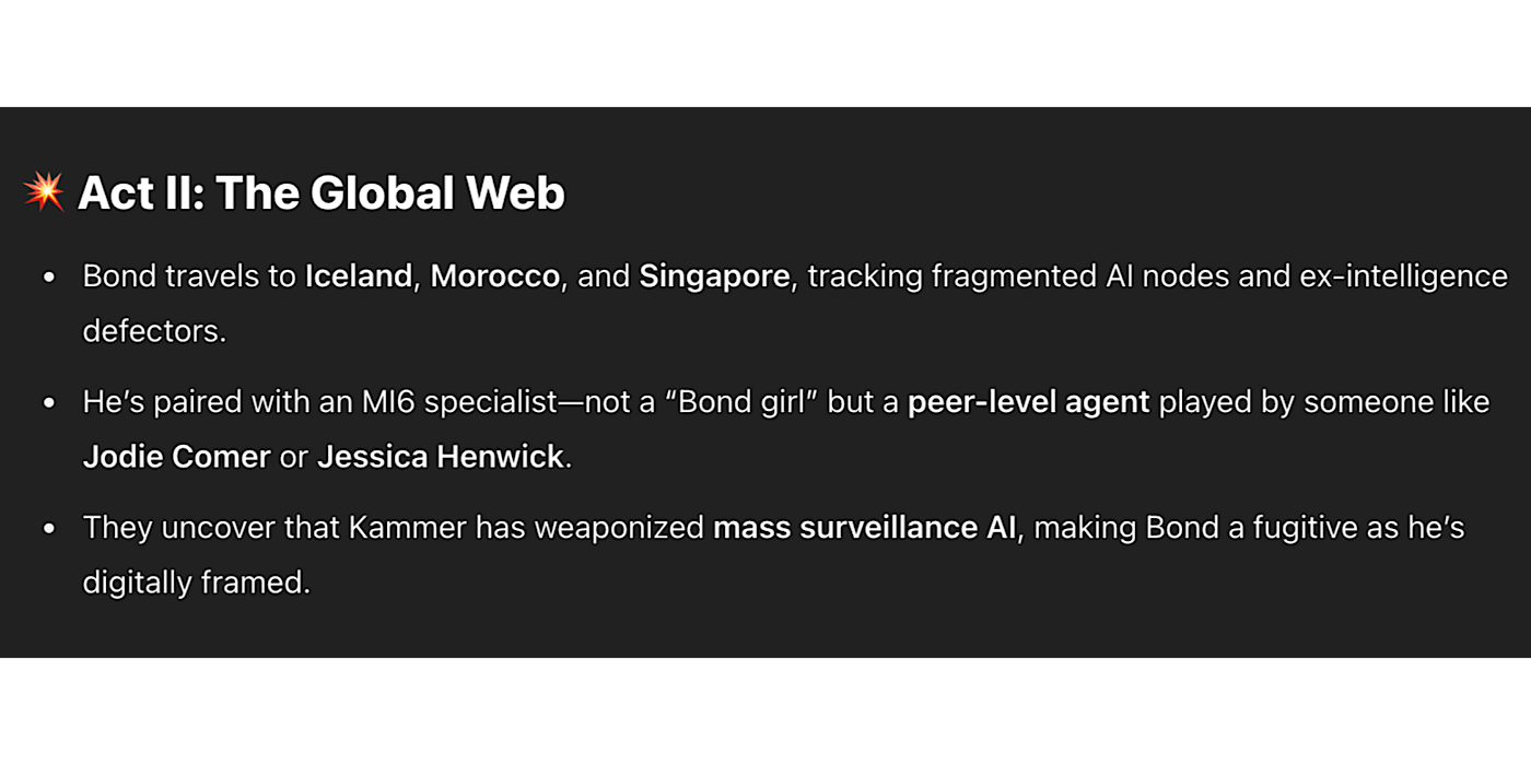 James Bond AI Test Plot Part 2