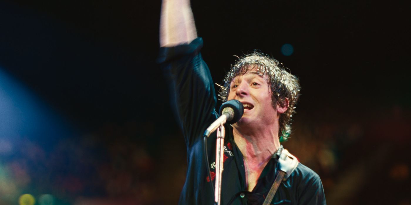 Jeremy Allen White performs as Bruce Springsteen in Springsteen: Deliver Me from Nowhere
