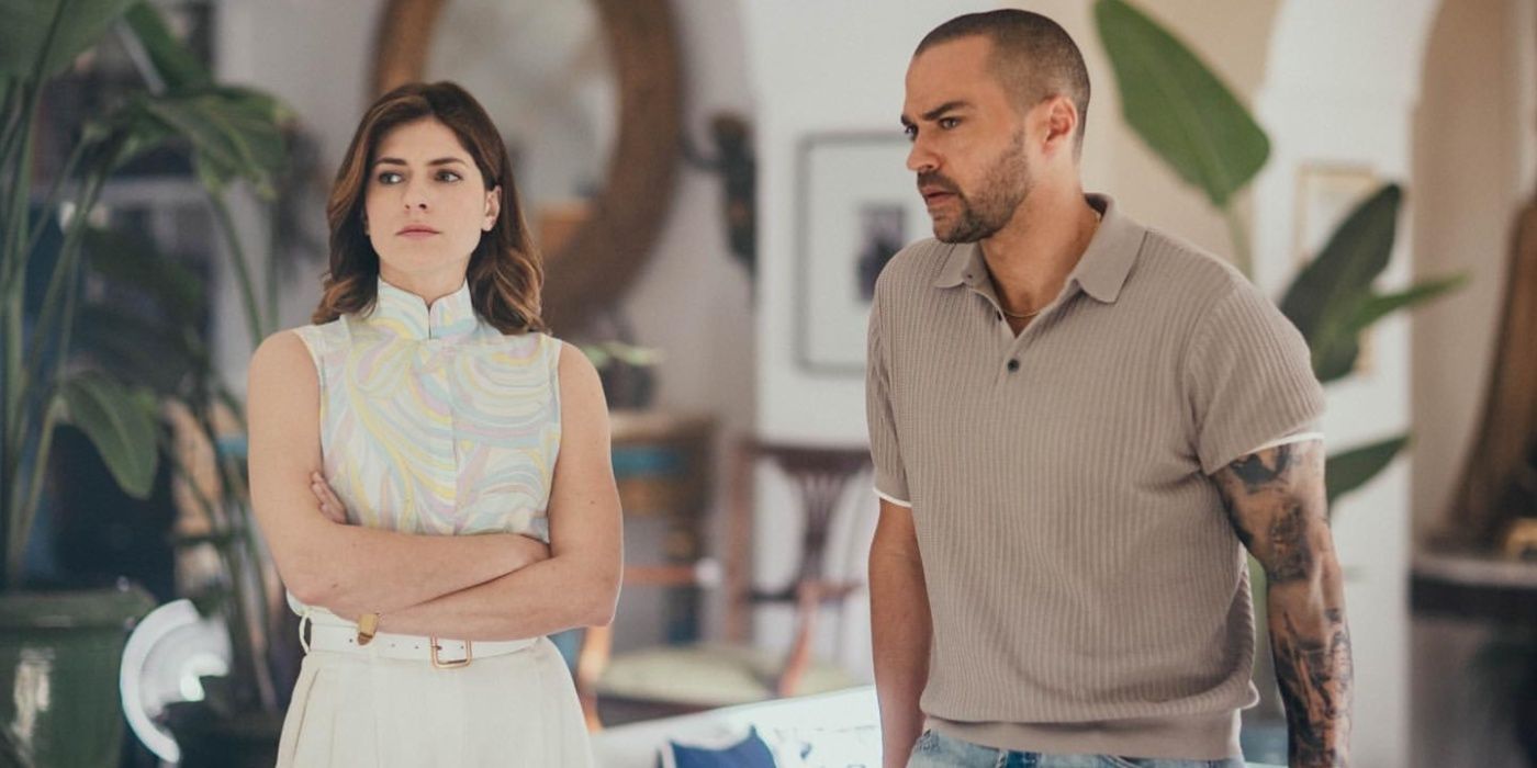 Jesse Williams in a scene from the Prime series, Hotel Costiera