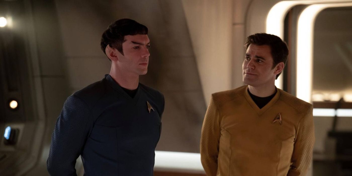 Kirk and Spock in Star Trek Strange New Worlds