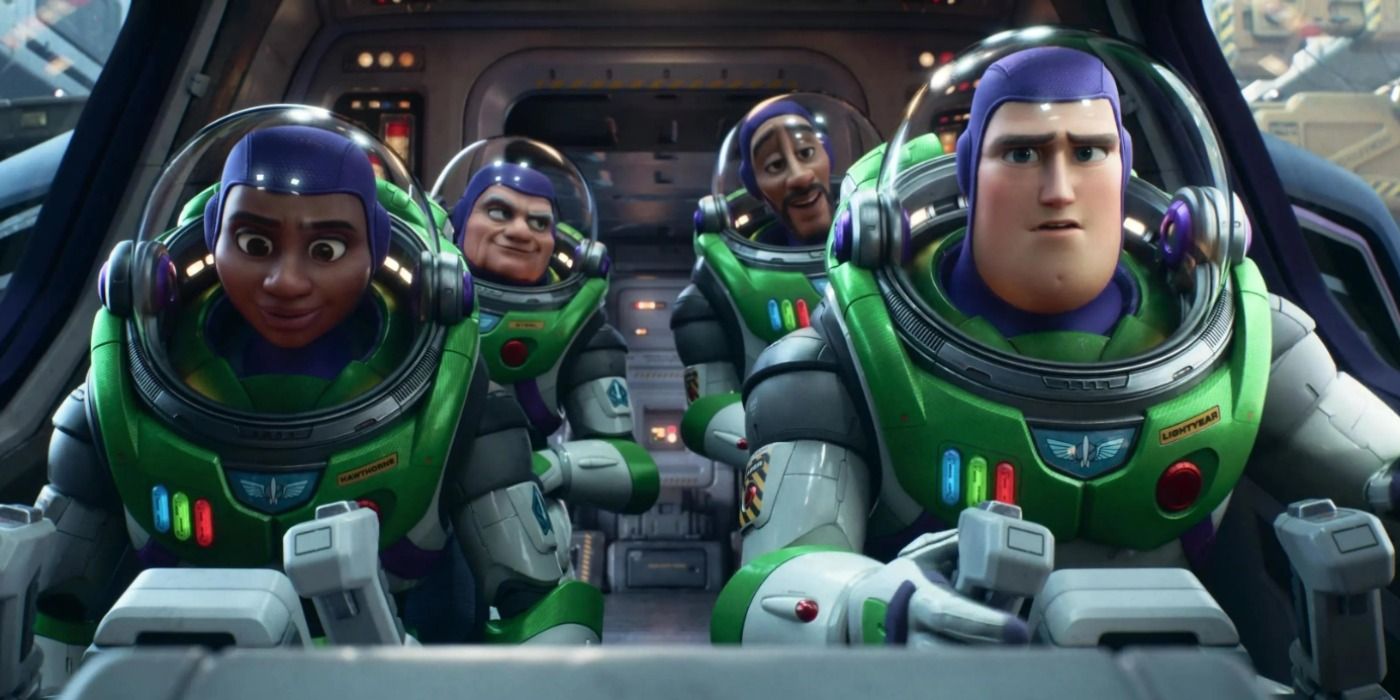 Buzz, Izzy, Mo, Darby, in Lightyear